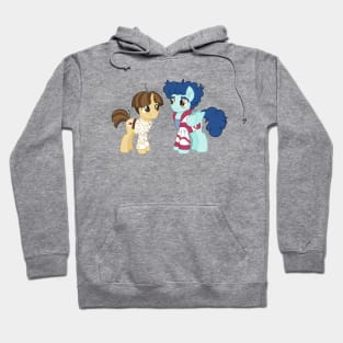 Curly Winds and Wiz Kid ponies dressed Hoodie